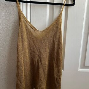 Gold Sleeveless Women's Top
